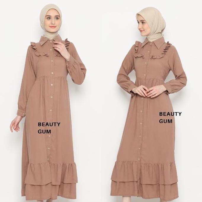Setelan Gamis Ikatan Cinta Mocca/Gamis Muslim/Gamis remaja kekinian