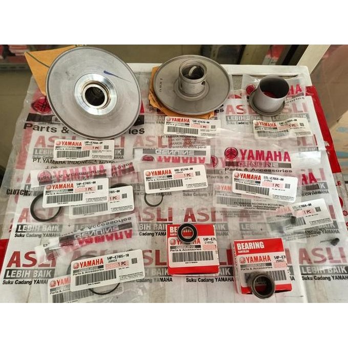 // Paket Cvt Pully Belakang Mio J - Mio Gt - Soul Gt 115 - Fino Fi 115 -  Original Yamaha Genuine Pa