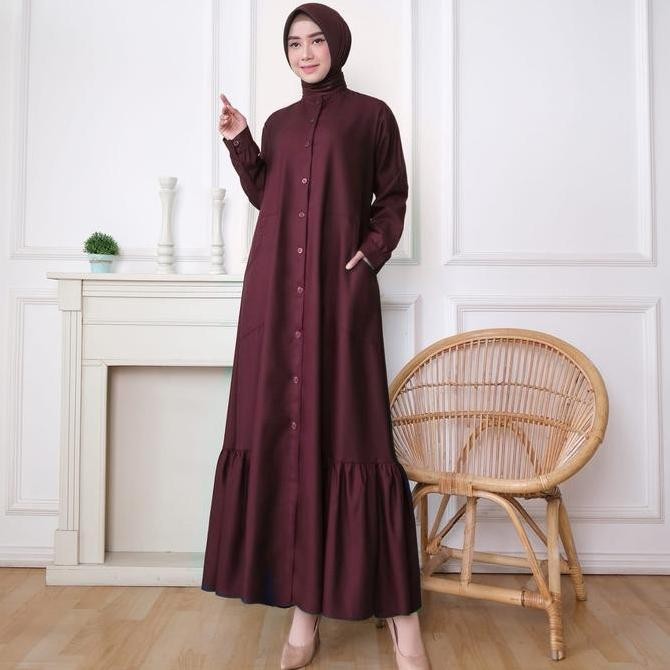 Gamis Polos Terbaru Original Bahan Toyobo Premium/Gamis Pesta/Terlaris