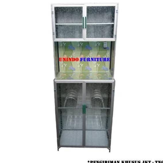 RAK PIRING LEMARI DAPUR ALUMINIUM MINI 2 PINTU KS