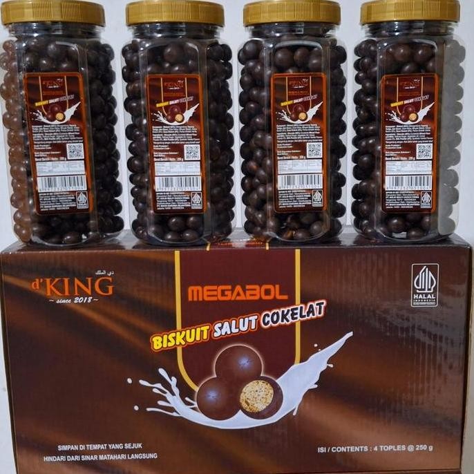 

Bonibol Cokelat d'KING 1 Dus Isi 4 Toples - Cemilan Cokelat Premium Termurah