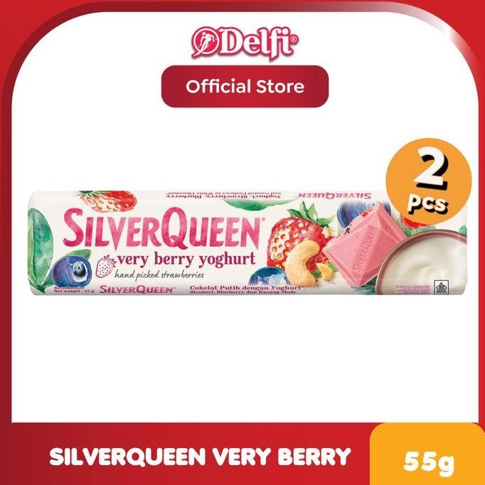 

SilverQueen Very Berry 55g Isi 2pcs Coklat Berry Cemilan Manis Termurah