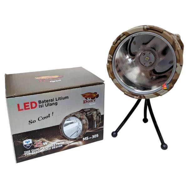 Senter Kepala Dony Ms-305 So Cool (25 Watt) / Dony Senter Kepala Ms305 (Gratis Tripod) [Cahaya Putih