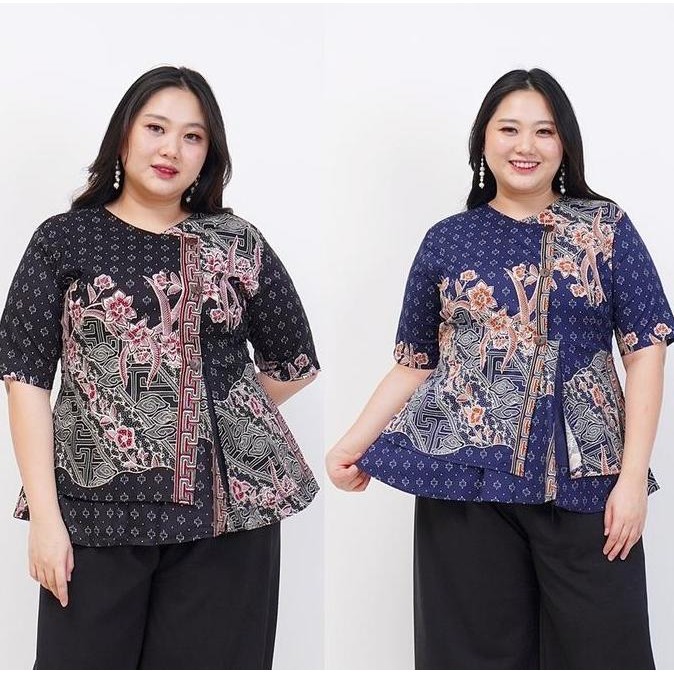 BLOUSE BAJU BATIK WANITA MODERN 183 BIG SIZE JUMBO XXL XXXL BAJU HAMIL KERJA KANTOR PESTA FORMAL CAS