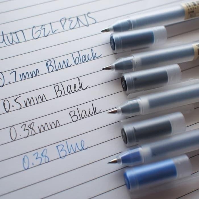 

Muji Gel Ink Pen Black 0.38 / 0.5 / 0.7Mm - Ballpoint / Refill