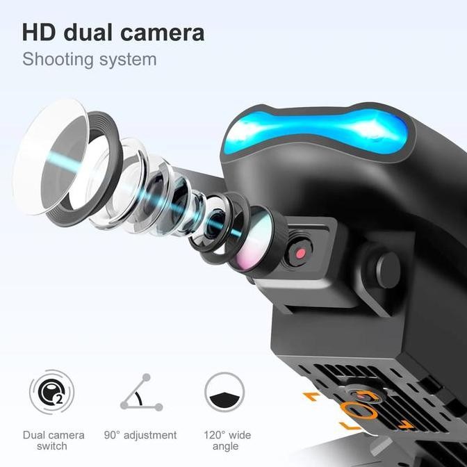 Drone Pro E99, kamera kendali jarak jauh 4k piksel, terbang kendali jarak jauh