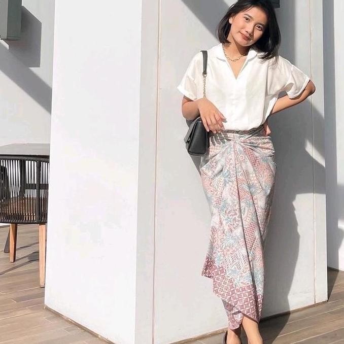 Rok lilit batik modern / kain lilit batik / rok lilit kondangan jumbo Bawahan Kebaya Cantik bahan Ka