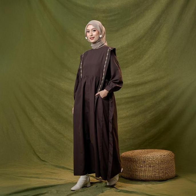 ZM Zaskia Mecca - Kavita Gamis Dress Muslim Bordir Lembut Nyaman - Romansa Khatulistiwa - Edisi Bung