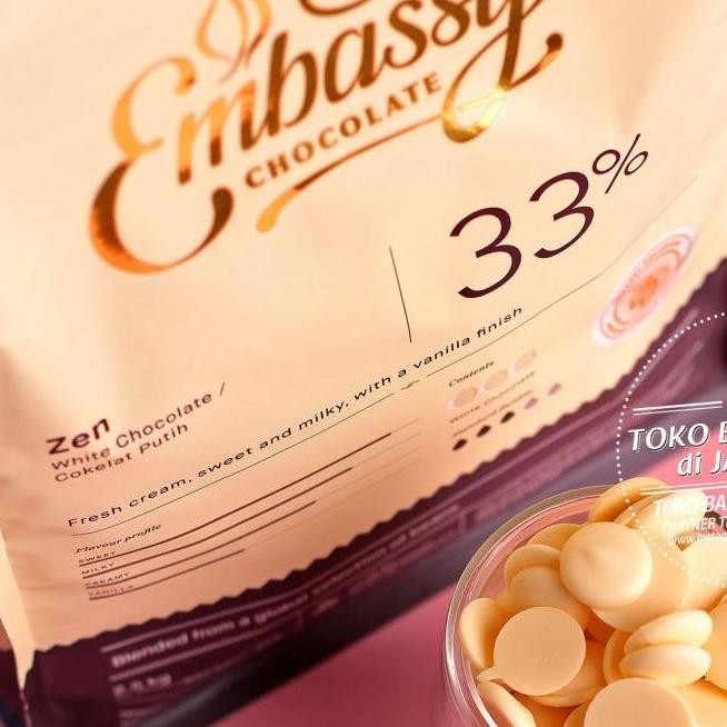 

Embassy Zen White Couverture Tulip 33% 500gr Cokelat Putih Premium Termurah