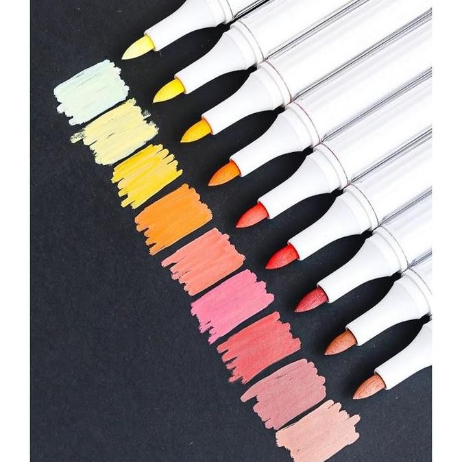 

Winzige set 9pcs drawing brush pen warna warni acrylic markers spidol pen calligraphy brush lettering kalii coloring markers