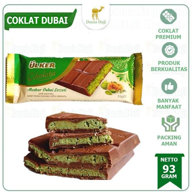 

Coklat Dubai Viral Ulker Isi Pistachio Kadayif Pastry Kunafa Cokelat Premium Termurah