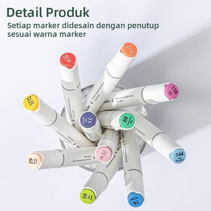 

Nusign Sketch Marker / Spidol Sketsa Dual Tip Non Toxic NS736