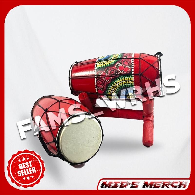 Mid'S Merch - Gendang Mainan Kecil Gendang Jawa Alat Musik Tradisional Kualitas Terbaik Mainan Anak 