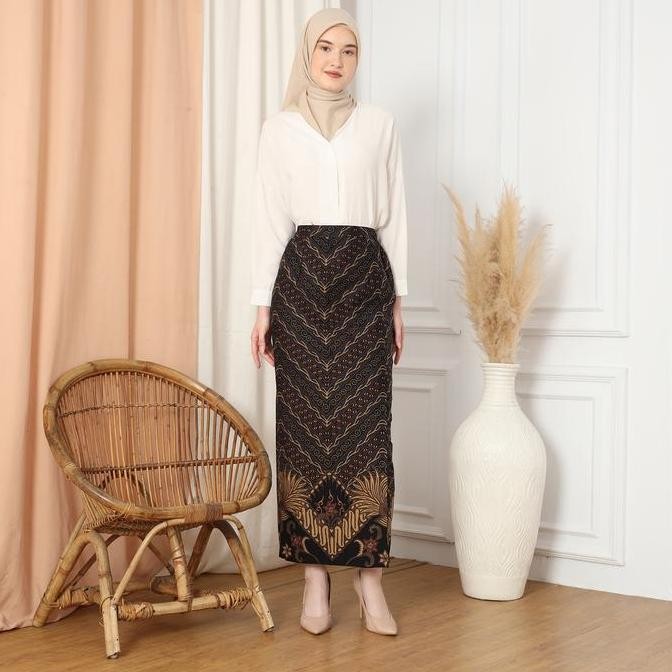 Enzy Batik Rok Batik Wardhana - Black