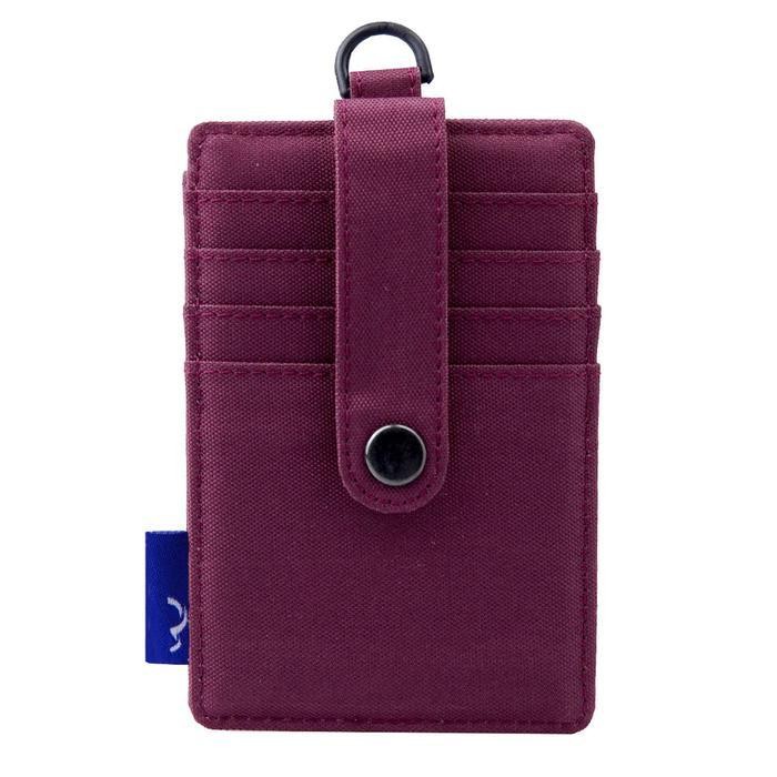 

Wallts Exon Maroon - Lanyard Kanvas Kartu Name Tag Id Card Pria Wanita Dompet
