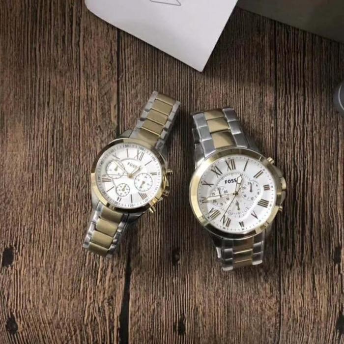 Jam Couple Fossil Grant Fs4735 Fs 4735 Original 36Mm & 45Mm Fullset