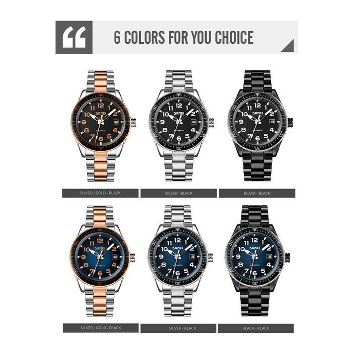 Skmei 9232 Original Jam Tangan Pria Automatic Mechanical Analog Rantai