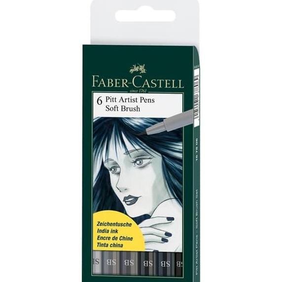 

Faber-Castell PITT Artist Pen Soft Brush Set 6