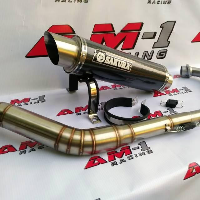 Knalpot Racing Sakura New R15 V2 V3 Vva Vixion Nva Nvl R Byson Xabre Mt15 Gsx150 Gsx 150 Satria F Fu