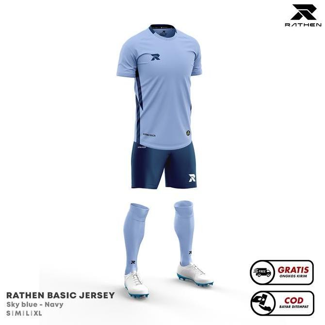 RATHEN - Setelan Jersey 1.0 Sky blue (biru langit)