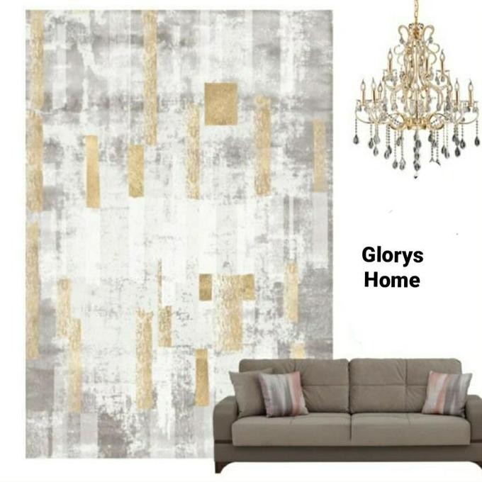 Karpet lantai ruang tamu anti slip, karpet ruang keluarga, karpet dekorasi import