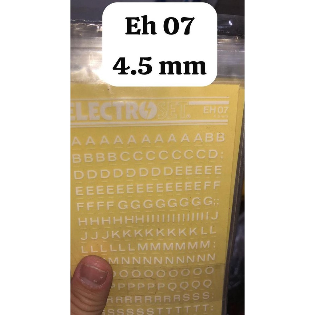 *#*#*#] rugos huruf putih elektro kode eh03 ( 4.2mm) / eh04 ( 3mm) / eh07 ( 4.5 mm) / eh 15(2.5mm)