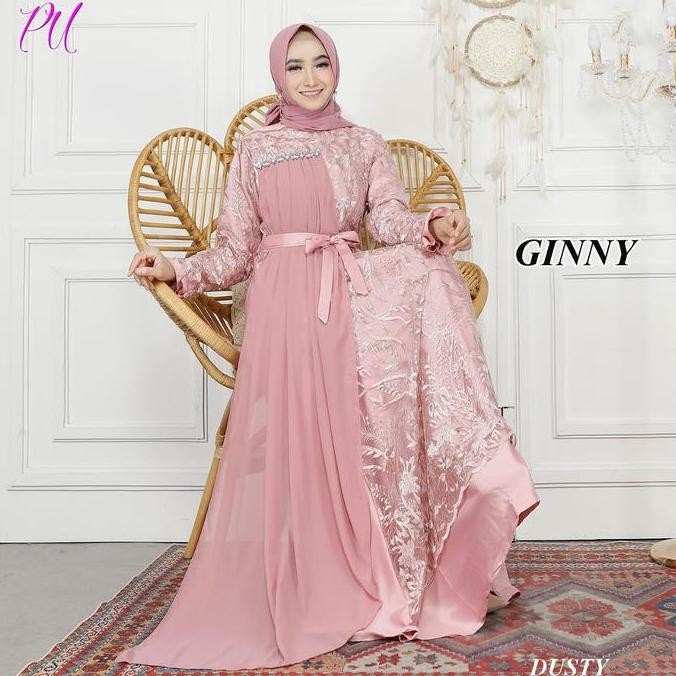 GINNY Gaun gamis pesta muslimah walimatul wisuda resepsi lamaran bride