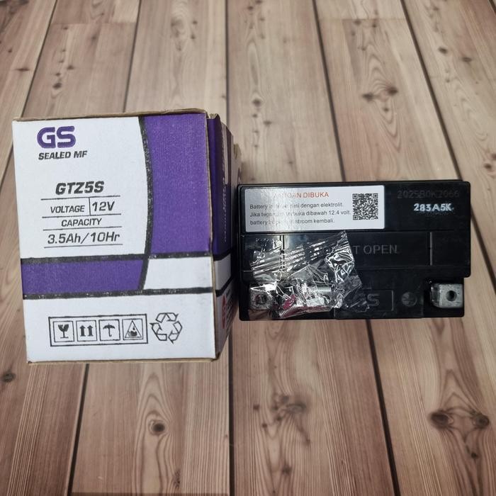 Aki Motor Astra Gs Gtz5S Beat F1 Fi Cw Injeksi Accu Kering Mf Original