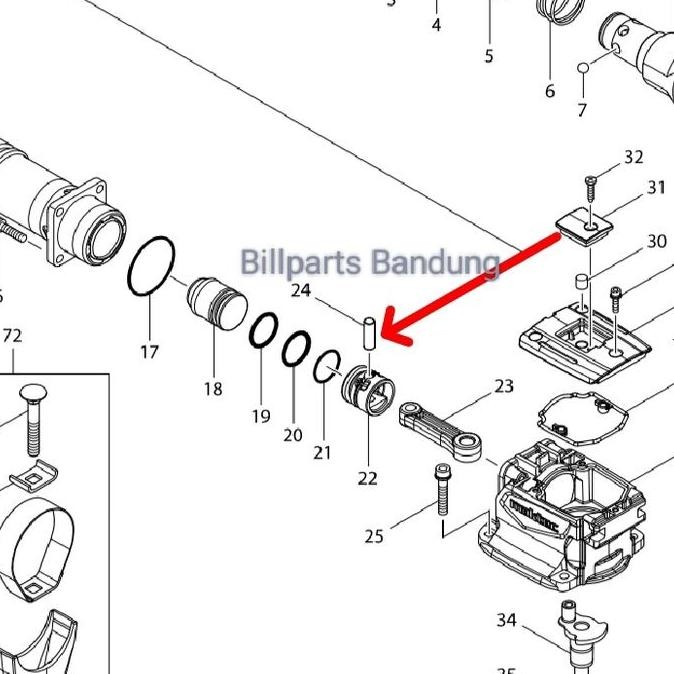 #@#@#@#@] as pin piston MT860 jack hammer MT 860 maktec demolotion bobok beton