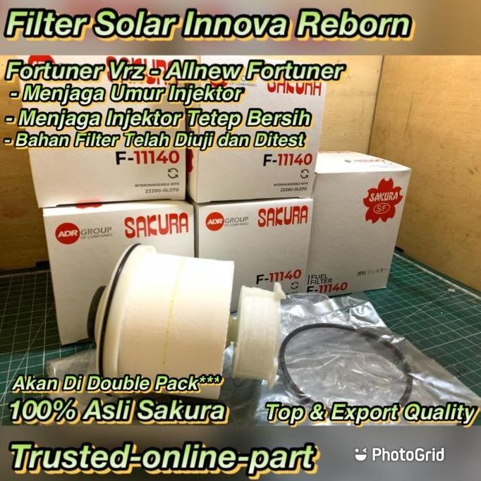 New Fuel Filter Innova Reborn, Fortuner | Filter Solar 100% Asli Sakura