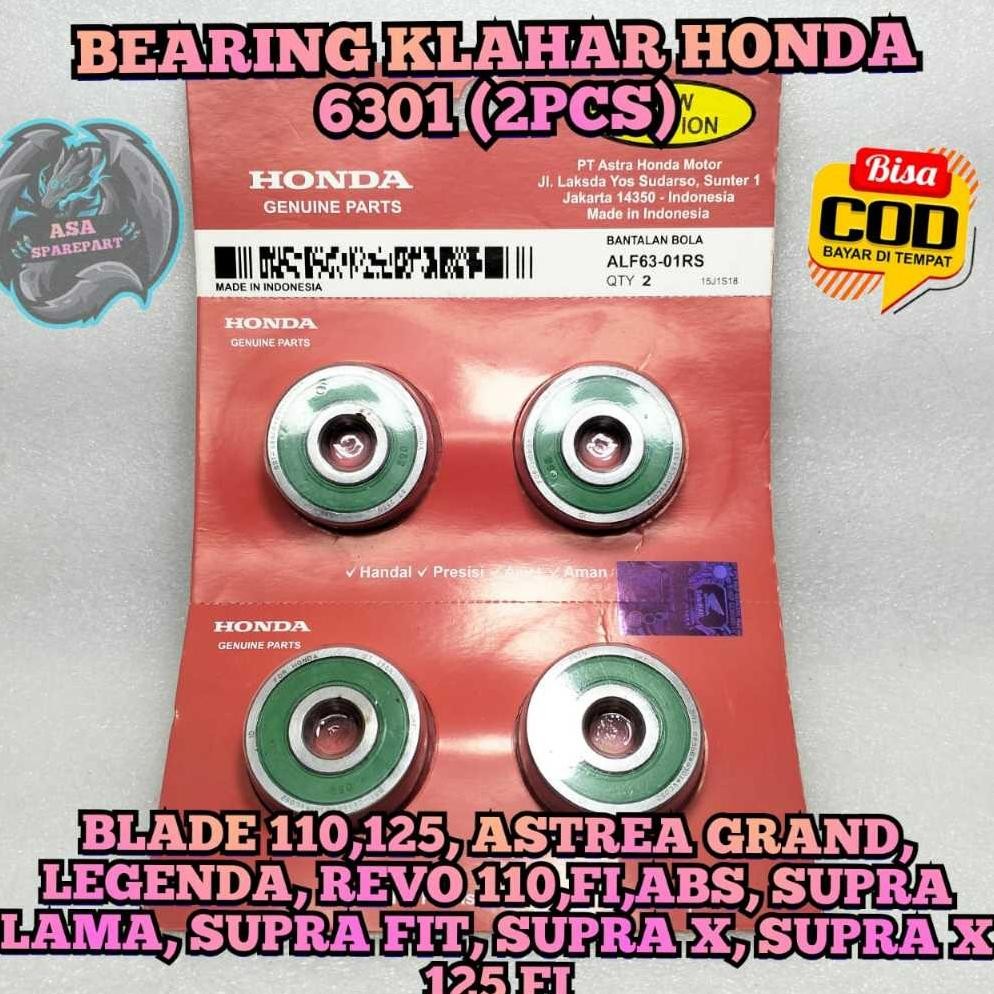 Prermium Bearing Roda Belakang Motor Honda Sepasang 6301 / 2Pcs Astrea Prima , Astrea Grand , Astrea