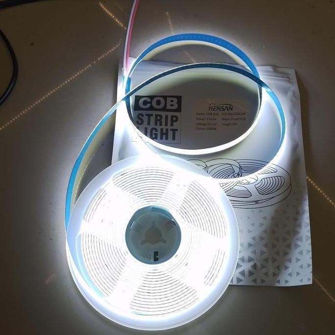 Lm Led Strip Ledstrip Cob 10000 Kelvin 10000K 12V 5M 5 Meter 13W/M Hensan