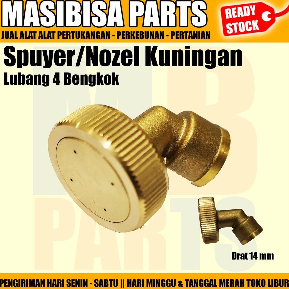 Spuyer Kabut / Nozel Sprayer Tangki Elektrik Kuningan Lubang 4