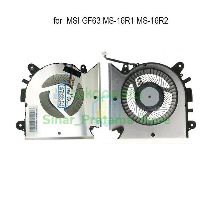 Fan Kipas Laptop Msi Gf63 Ms 16R1 16R2 Gf63 Pabd08008Sh / Sl 1.0A