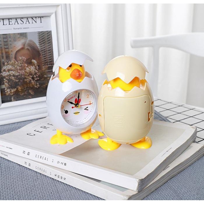 Jam Meja Weker Alarm Clock Karakter Telur Bebek Ayam Lucu