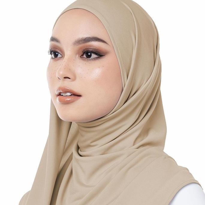 HAMEEDA - HANNAH INSTANT HIJAB | JERSEY BERGO PASHMINA PANJANG MUSLIM KERUDUNG SANTAI WANITA
