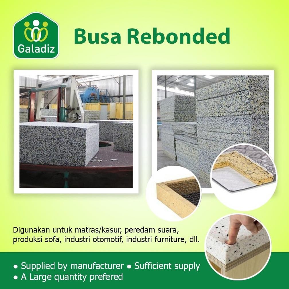 BUSA Rebonded / Rebonded Foam / Matras Density 70  / Tebal 2 CM-5 CM