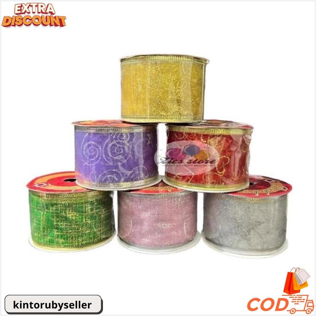 

Pita Natal Rol / Dekorasi Hiasan Pohon Natal / Pita Kawat Motif 2,7 M Bisa Cod