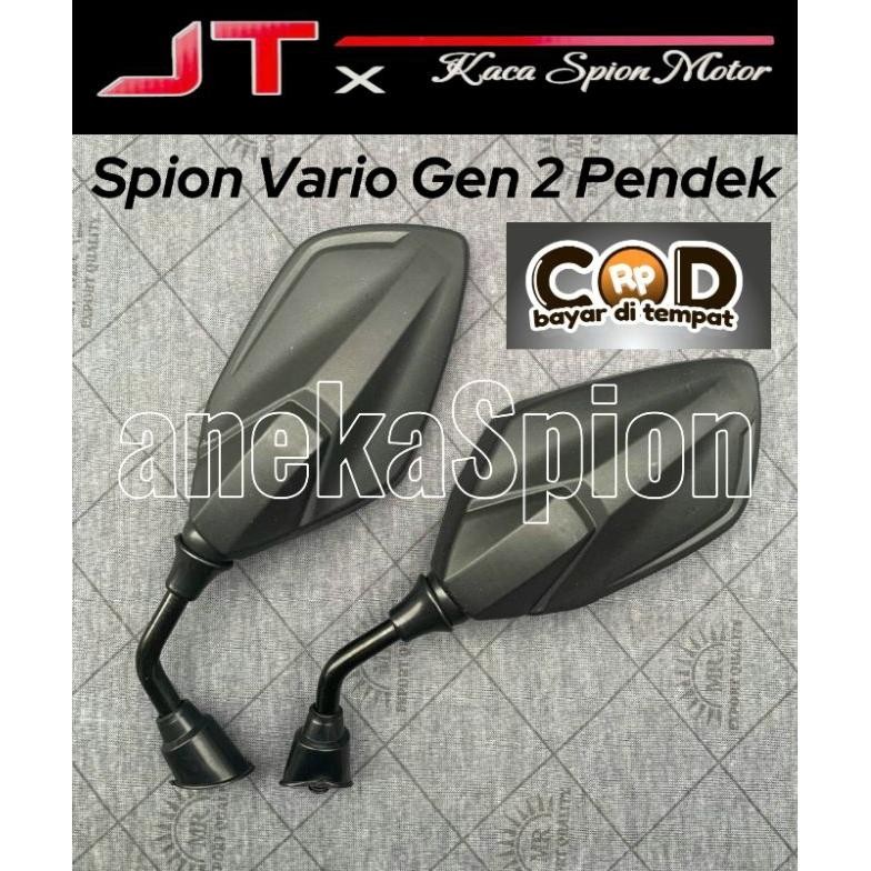 Spion Motor Vario 125 160 New Tangkai Pendek Hitam Beat Vario Scoopy Nmax