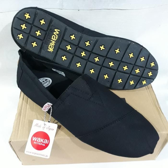 Ews Sepatu Slip On Pria Wakai Hitam Original