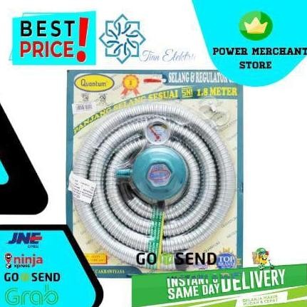 promo quantum regulator gas + selang lpg paket lengkap