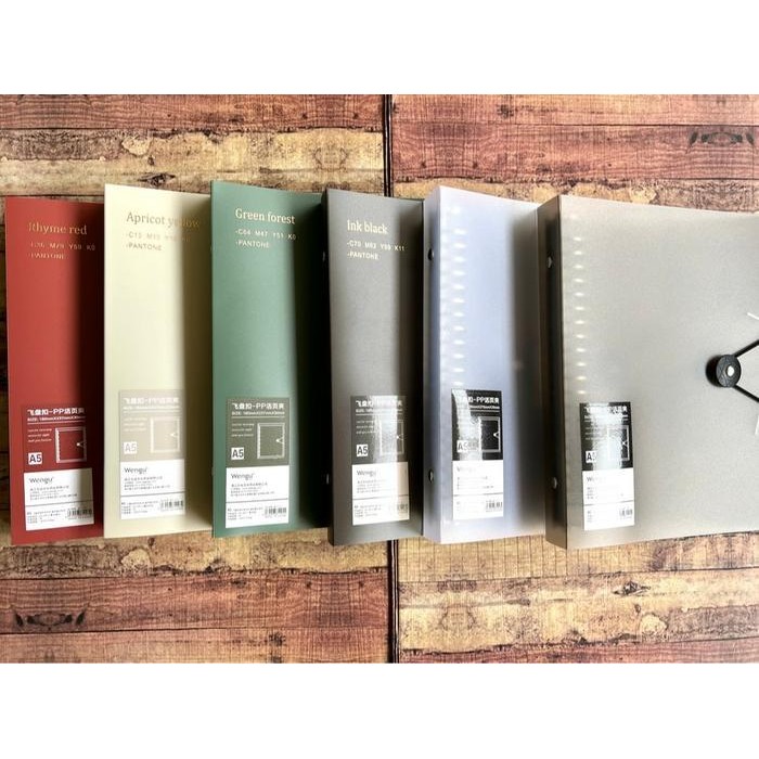 

Sp Map Binder Wengu A5 Muji Style Tali Karet Samping + Kancing A5-20H3