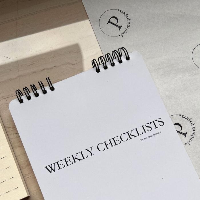 

Sp Weekly Planner Checklist Mingguan Ukuran A5 Spiral Binding By Peulano Papers