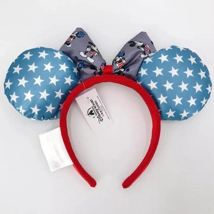 Bando Headband Minnie Mickey Mouse Star Blue Original Shanghai Disney.