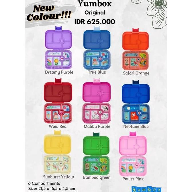 Yumbox Original 6 Compartments - Kotak Bekal Makan Anak