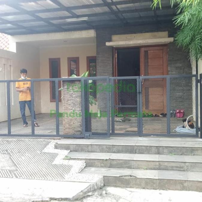 Produk Unggulan] Pagar Besi Holo Kombinasi Ram Lipat Dorong Custom