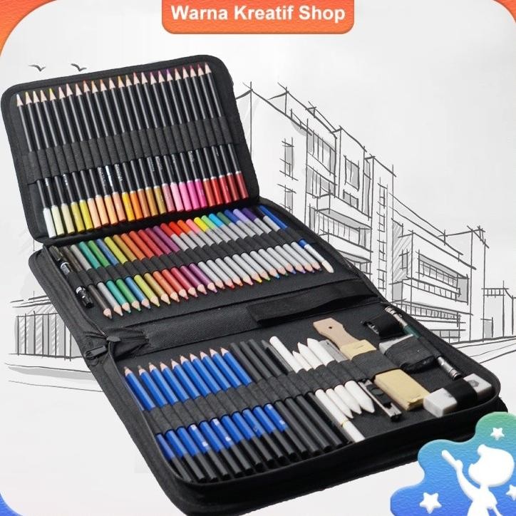 

Set 37/50/100 Pensil Sketsa & Warna Tas Penyimpanan Untuk Pemula & Siswa Seni Alat Gambar Set Lengkap