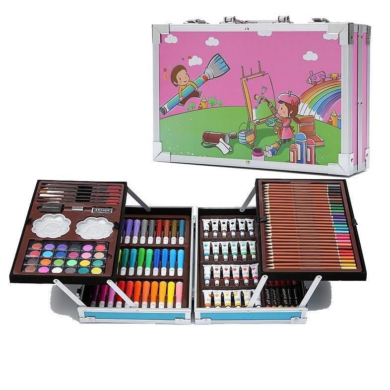 

Crayon Art Set / Koper Set Crayon Mewarnai / Alat Tulis Anak 145Pcs