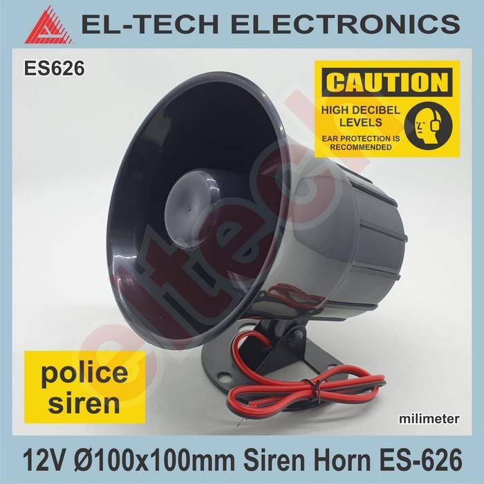 Siren Sirene Warning Lamp Light Bunyi Alarm Flasher Strobe Police Polisi Lampu Tanda Peringatan Baha