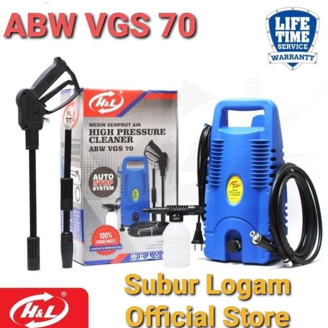 H&L ABW VGS 70 JET CLEANER LISTRIK MESIN CUCI MOBIL MOTOR STEAM ORIGINAL DAN TERPERCAYA